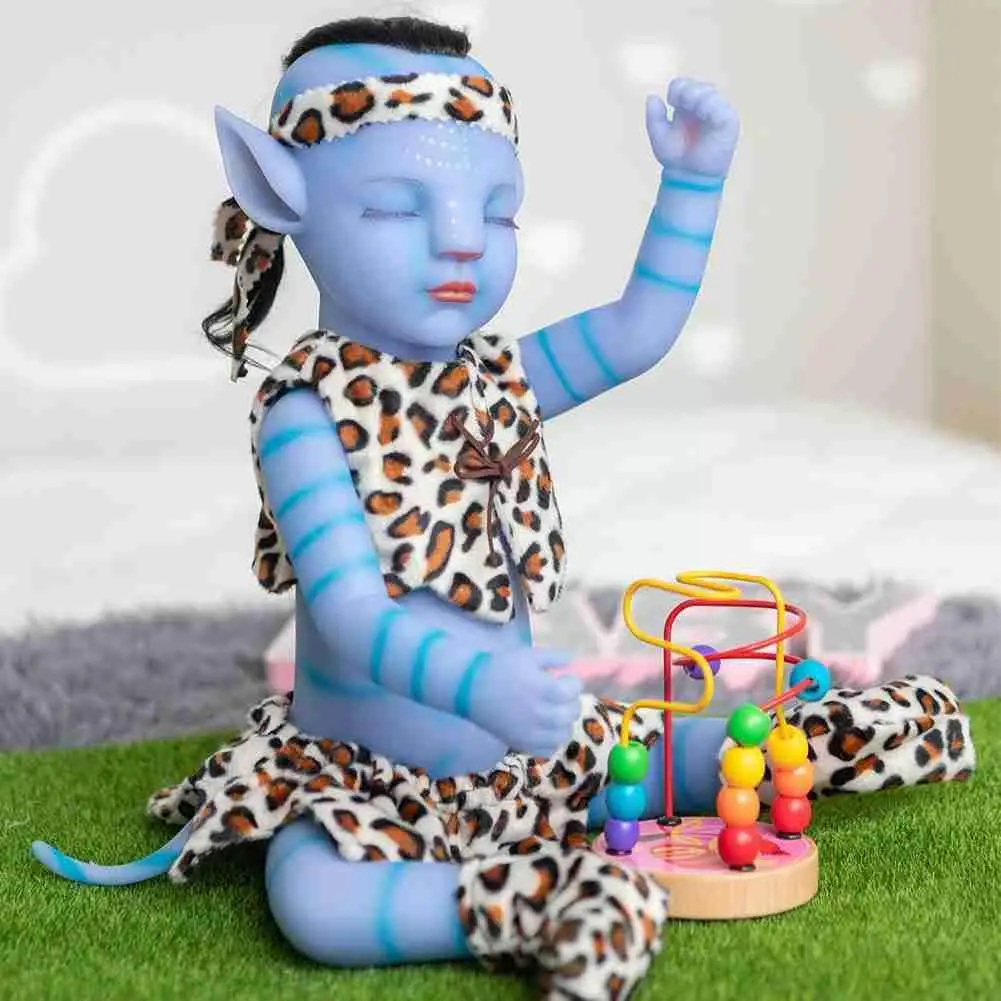 20 Inches Reborn Alien Baby Doll Eyes Closed Full Body Soft Blue Baby Toy With ClothFor Kid Playmate Gift Xmas Present
20 Inches Reborn Alien Baby Doll Eyes Closed Full Body Soft Blue Baby Toy With ClothFor Kid Playmate Gift Xmas Present