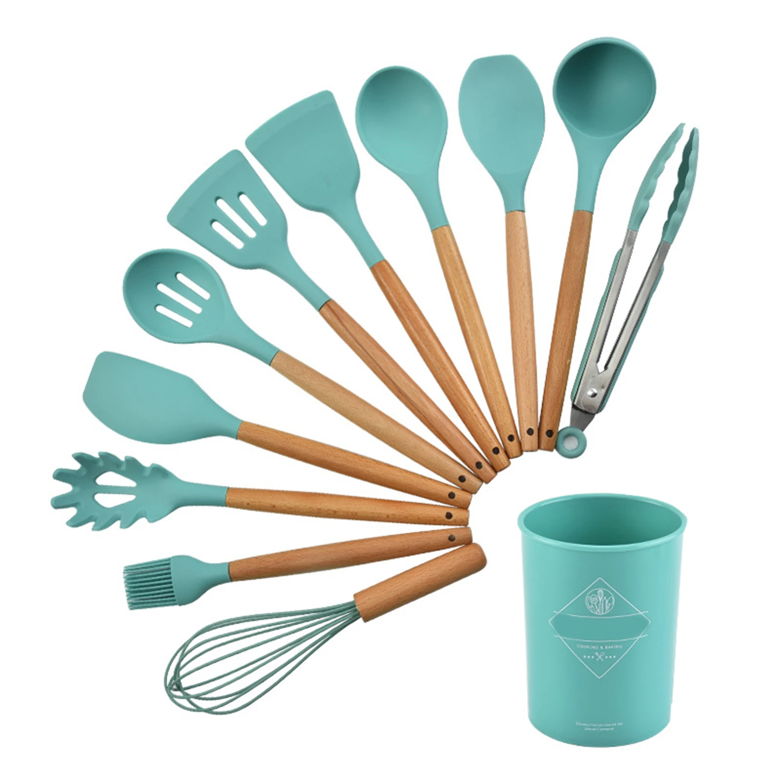 Силиконовая кухонная посуда с деревянной ручкой, антипригарная сковорода, устойчивая к высоким температурам, кухонные инструменты 889
Силиконовая кухонная посуда с деревянной ручкой, антипригарная сковорода, устойчивая к высоким температурам, кухонные инструменты 889