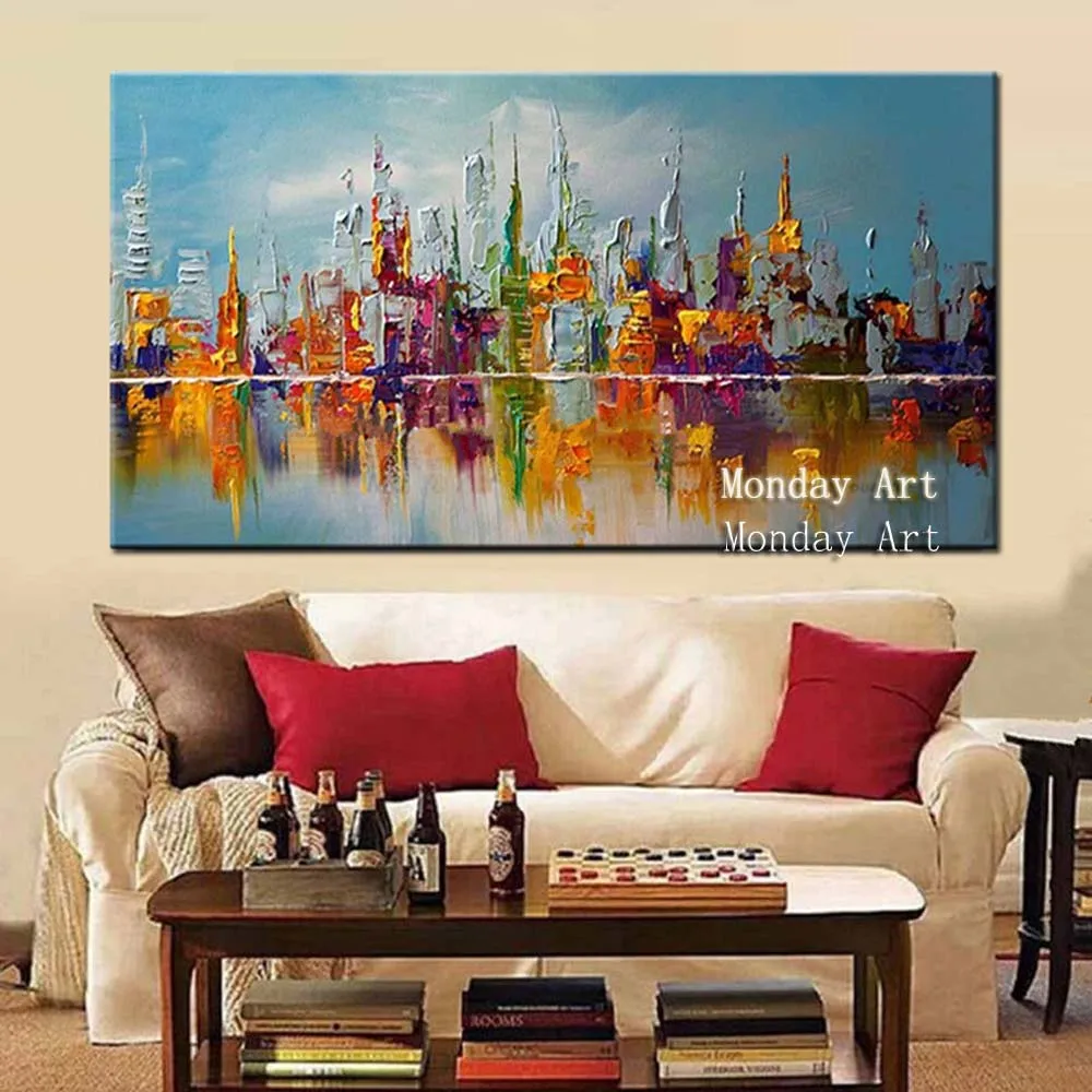 Original Hand Painted abstract Knife Building Scenery Oil Painting Wall Decor Landscape pictures Room Decor Painting On Canvas
Original Hand Painted abstract Knife Building Scenery Oil Painting Wall Decor Landscape pictures Room Decor Painting On Canvas
