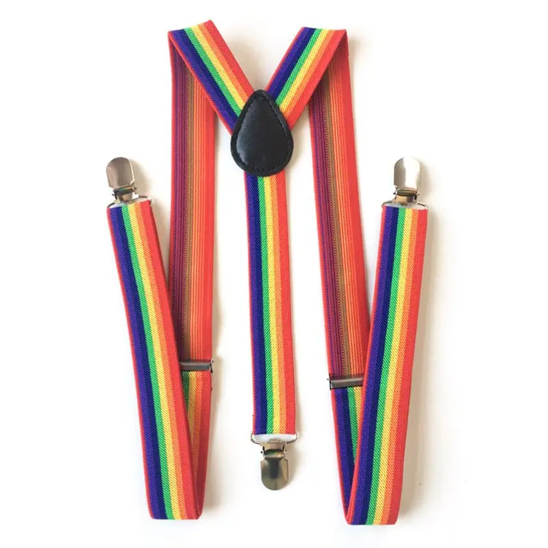 Colorful Striped Strap Rainbow Bib Pants Straps Clip Adult Unisex Suspenders Buckle Adjustable Shoulder Belt H9ED
Colorful Striped Strap Rainbow Bib Pants Straps Clip Adult Unisex Suspenders Buckle Adjustable Shoulder Belt H9ED