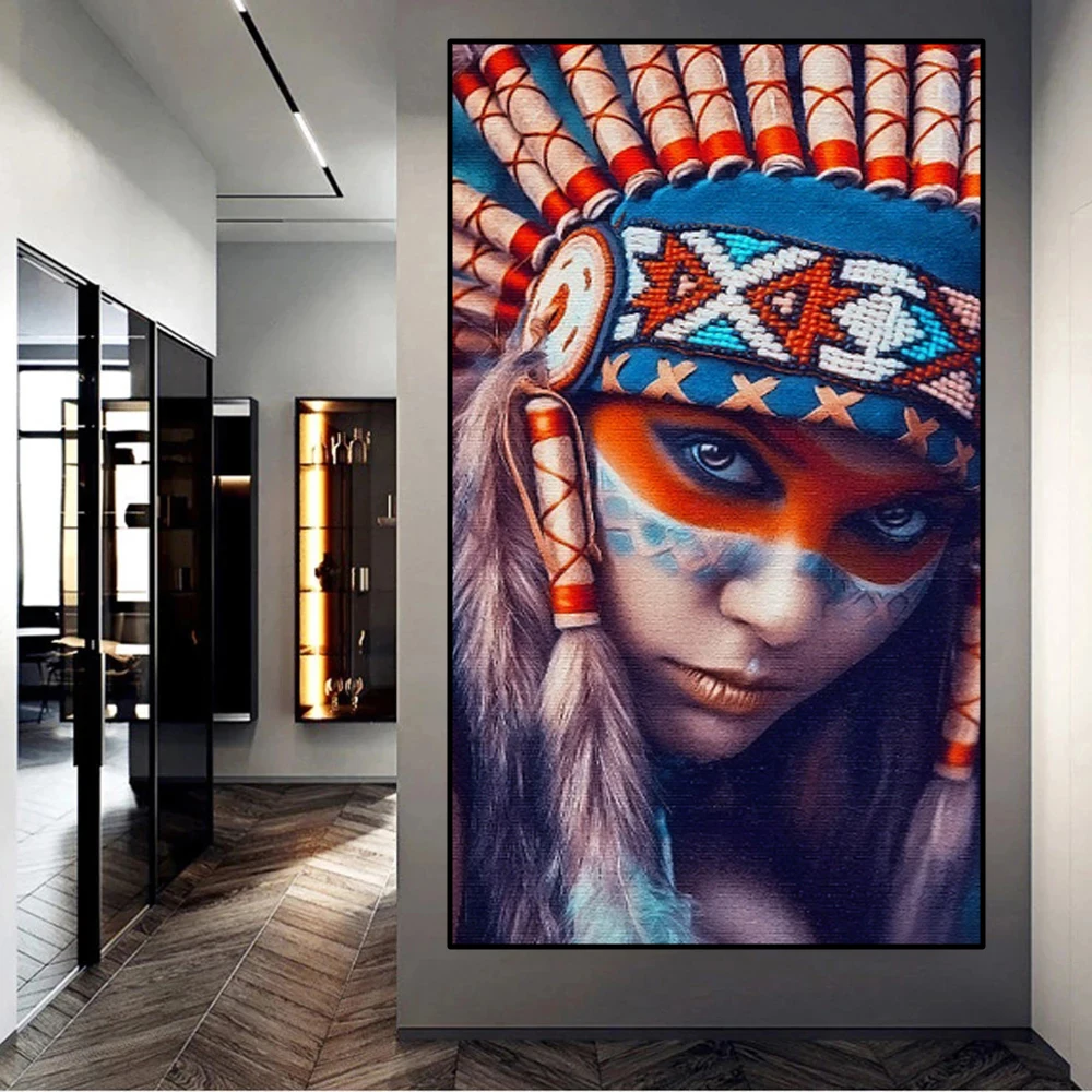 Modern Art Painting Painted Tattoo Woman Indians Canvas Painting Posters and Prints Frameless Painting Home Decor Painting
Modern Art Painting Painted Tattoo Woman Indians Canvas Painting Posters and Prints Frameless Painting Home Decor Painting