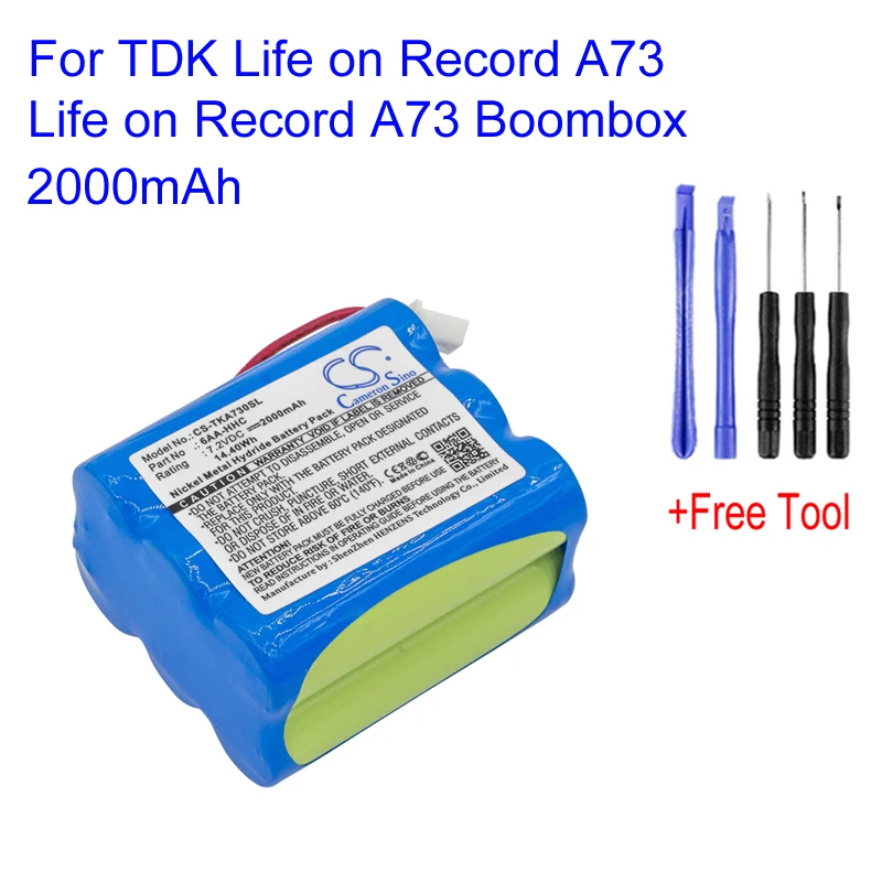 Кэмерон китайско 6AA HHC для TDK жизнь на запись A73 Бумбокс CS TKA730SL 2000 мАч Мини Bluetooth