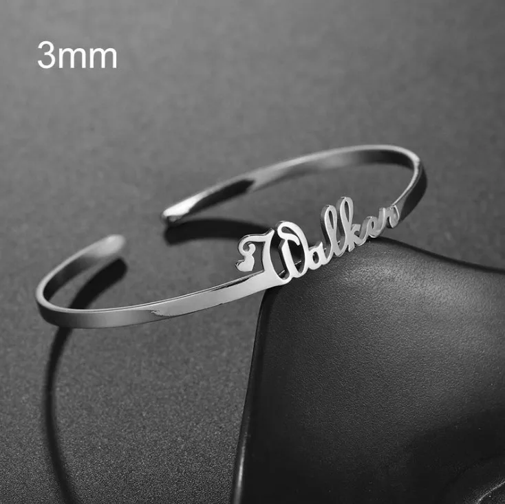 3mm Width Stainless Steel Personalized Customized Bracelet for Women Custom Name Bangles Jewelry Couple Gift
3mm Width Stainless Steel Personalized Customized Bracelet for Women Custom Name Bangles Jewelry Couple Gift