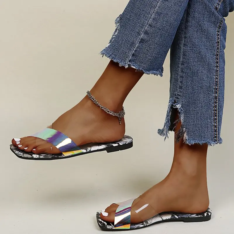 Plus Size 43 New Woman Print Flower Slippers Ladies Beach Outdoor Transparent Clear PVC Shoes 42 Flat Slides Chaussure Femme
Plus Size 43 New Woman Print Flower Slippers Ladies Beach Outdoor Transparent Clear PVC Shoes 42 Flat Slides Chaussure Femme