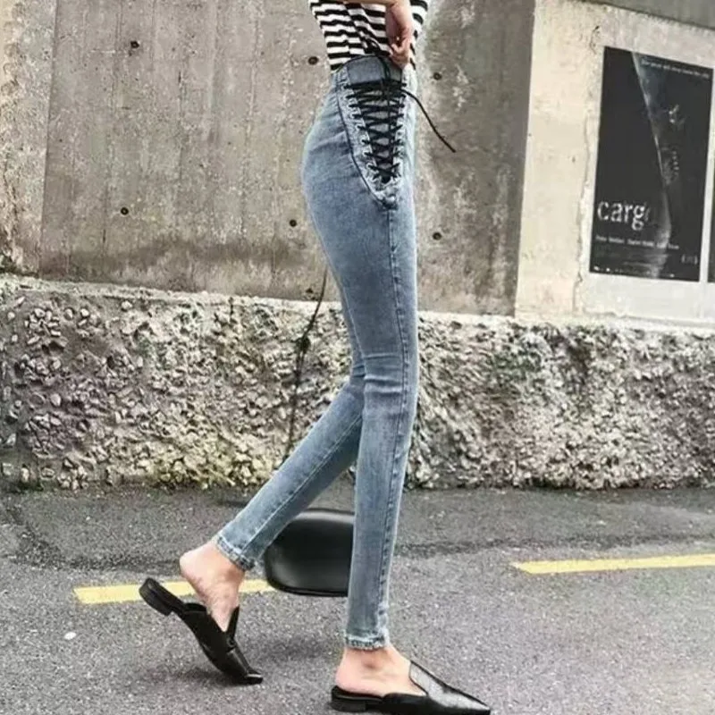 Women High Waist Jeans Woman Sexy Black Blue Elastic Skinny Pencil Pants Female Plus Size Zipper Wash Denim Trousers G
Women High Waist Jeans Woman Sexy Black Blue Elastic Skinny Pencil Pants Female Plus Size Zipper Wash Denim Trousers G