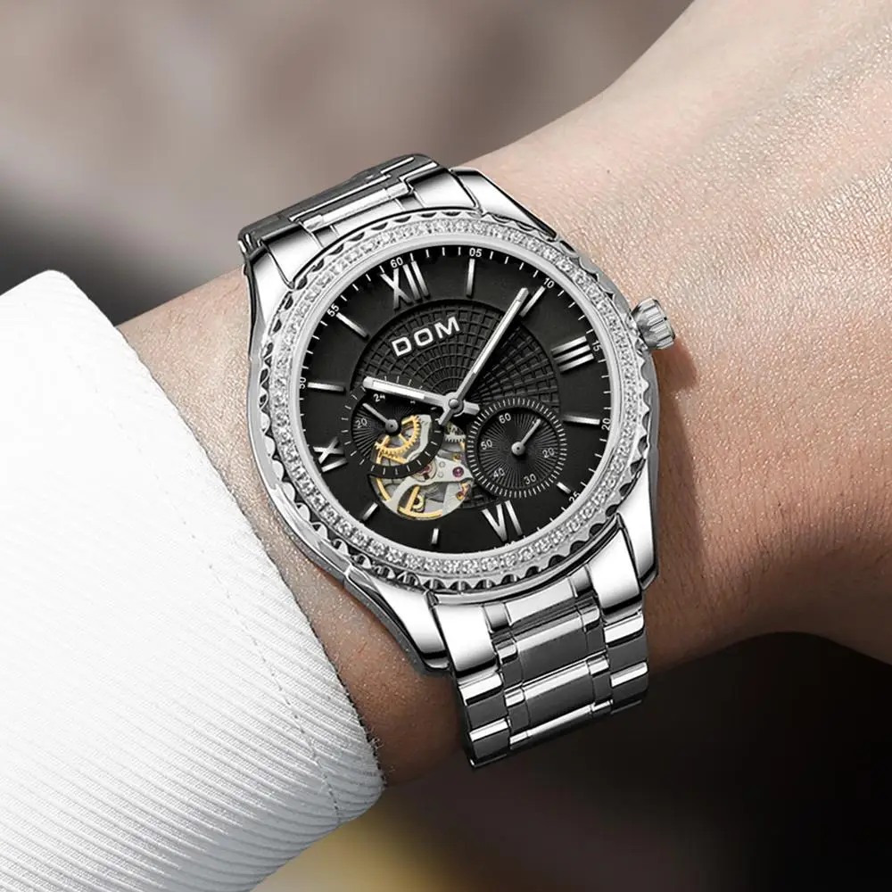 DOM Automatic mechanical watch luminous waterproof men's watch stainless steel women's watch couple watch business
DOM Automatic mechanical watch luminous waterproof men's watch stainless steel women's watch couple watch business
