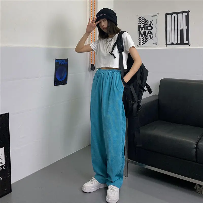 2021 summer new Harajuku wind lamp wick velvet straight pants loose show thin solid color thin casual wide leg pants women's
2021 summer new Harajuku wind lamp wick velvet straight pants loose show thin solid color thin casual wide leg pants women's