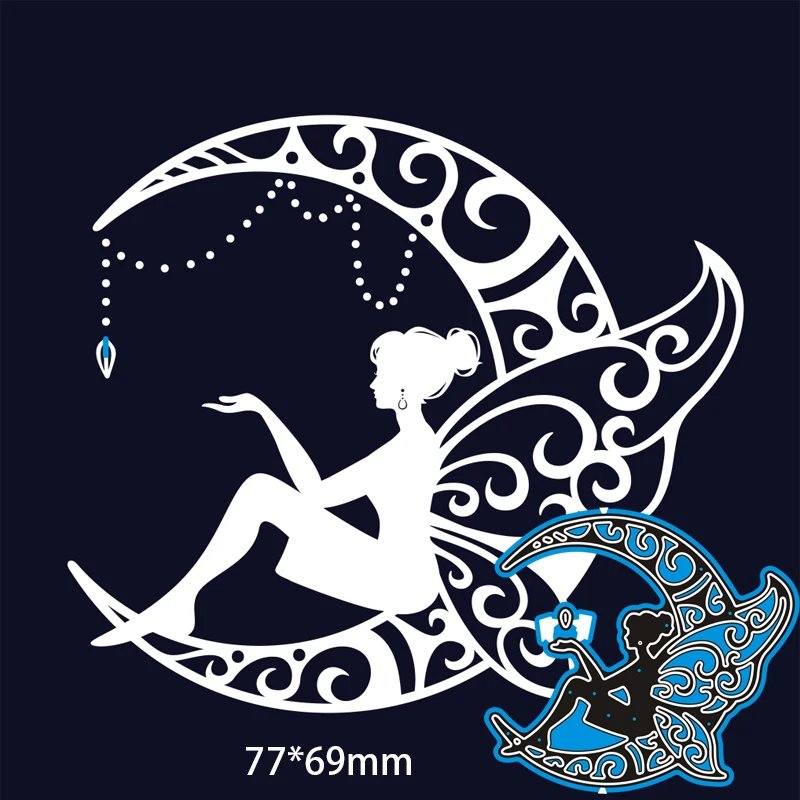 Cutting Dies Butterfly Fairy Moon Metal and Stamps Stencil for DIY Scrapbooking Photo Album Embossing Paper Card 77*69mm
Cutting Dies Butterfly Fairy Moon Metal and Stamps Stencil for DIY Scrapbooking Photo Album Embossing Paper Card 77*69mm