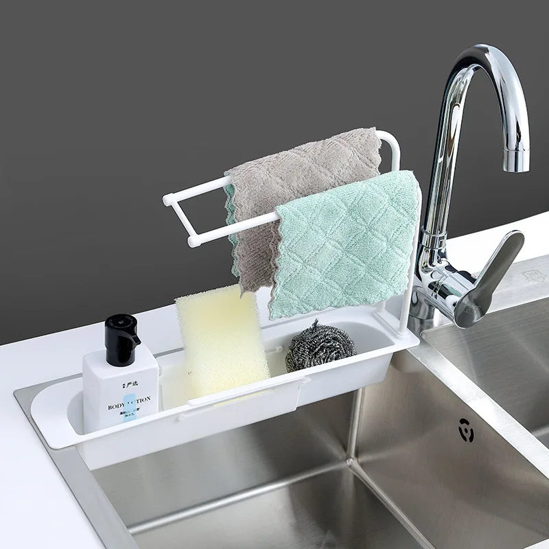 Plastic Telescopic Sink Shelf Adjustable Faucet Rack Dish Brushes Sponge Storage Shelves Sink Drain Basket Kitchen Sink Holder
Plastic Telescopic Sink Shelf Adjustable Faucet Rack Dish Brushes Sponge Storage Shelves Sink Drain Basket Kitchen Sink Holder