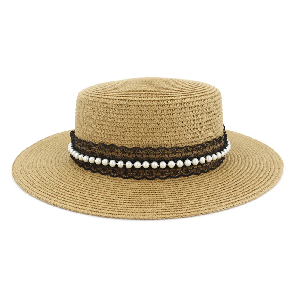 Summer Straw Cap Ladies Elegant French Style Lace Pearl Sun Hat For Women Female Wide Brim Beach Hats Fashion Sombrero Playa
Summer Straw Cap Ladies Elegant French Style Lace Pearl Sun Hat For Women Female Wide Brim Beach Hats Fashion Sombrero Playa