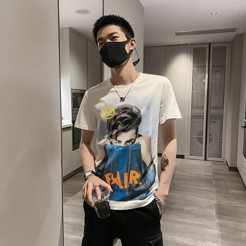 Ins net red tide brand short-sleeved men's 2021 new summer trend half-sleeve t-shirt loose-fitting bottom top clothing
Ins net red tide brand short-sleeved men's 2021 new summer trend half-sleeve t-shirt loose-fitting bottom top clothing