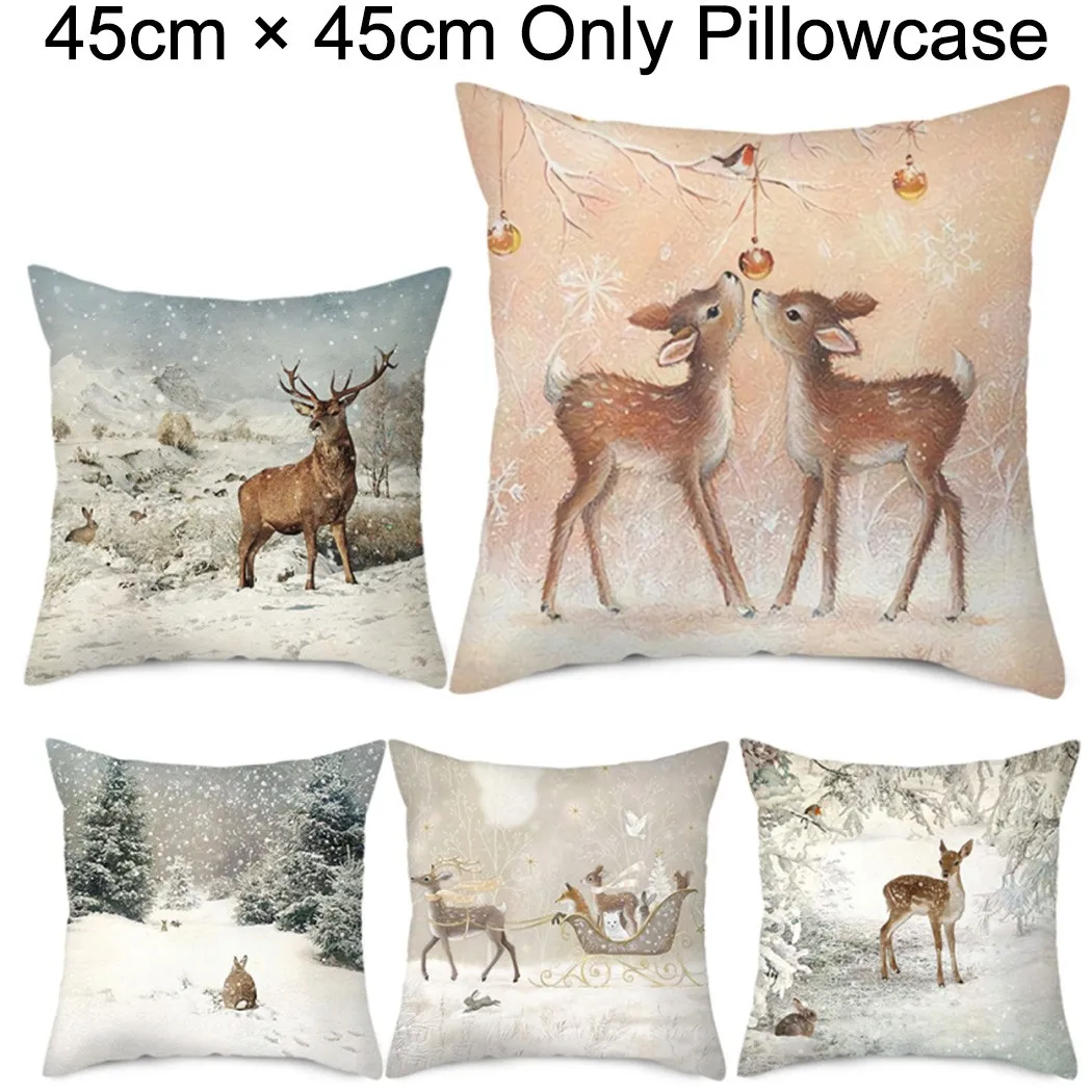 Christmas Deer Cushion Cover For Sofa Linen Pillowcase Pillows Covers For Xmas Navidad Home Pillowcase Cushion Cover
Christmas Deer Cushion Cover For Sofa Linen Pillowcase Pillows Covers For Xmas Navidad Home Pillowcase Cushion Cover
