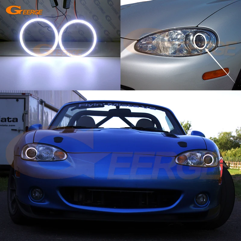 Для MAZDA MIATA MX 5 2001 2002 2003 2004 2005 отличный ультра яркий COB комплект светодиодов глаза