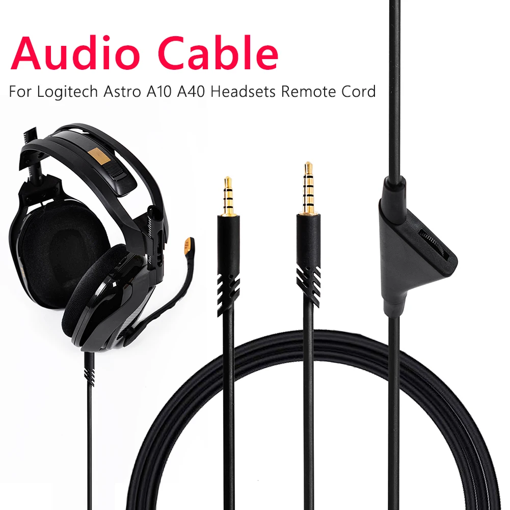 Audio Aux Cable Replacement Earphone Cable with Volume Control Function for Logitech Astro A10 A40 Headsets Mic Remote Cord 2m
Audio Aux Cable Replacement Earphone Cable with Volume Control Function for Logitech Astro A10 A40 Headsets Mic Remote Cord 2m