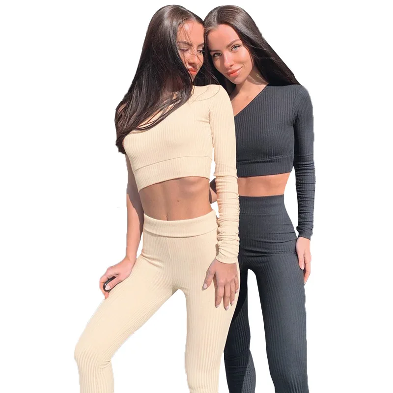 Seamless Ribbing Yoga Set Sportswear Tracksuit Fashion One Shoulder Top Leggings Pants Fitness Suit Running Energy Workout Suit
Seamless Ribbing Yoga Set Sportswear Tracksuit Fashion One Shoulder Top Leggings Pants Fitness Suit Running Energy Workout Suit
