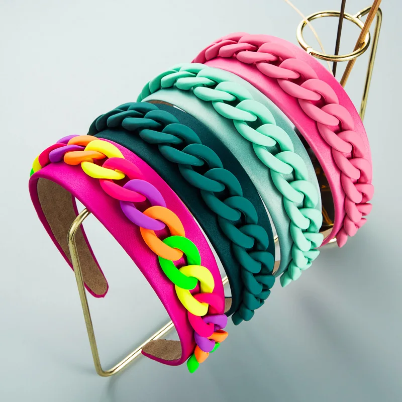 Unqiue Candy Color Fabric Hairband Girls Party Hair Accessories Crown Elegant Korean Multicolor Chain Headband Wedding Headwear
Unqiue Candy Color Fabric Hairband Girls Party Hair Accessories Crown Elegant Korean Multicolor Chain Headband Wedding Headwear