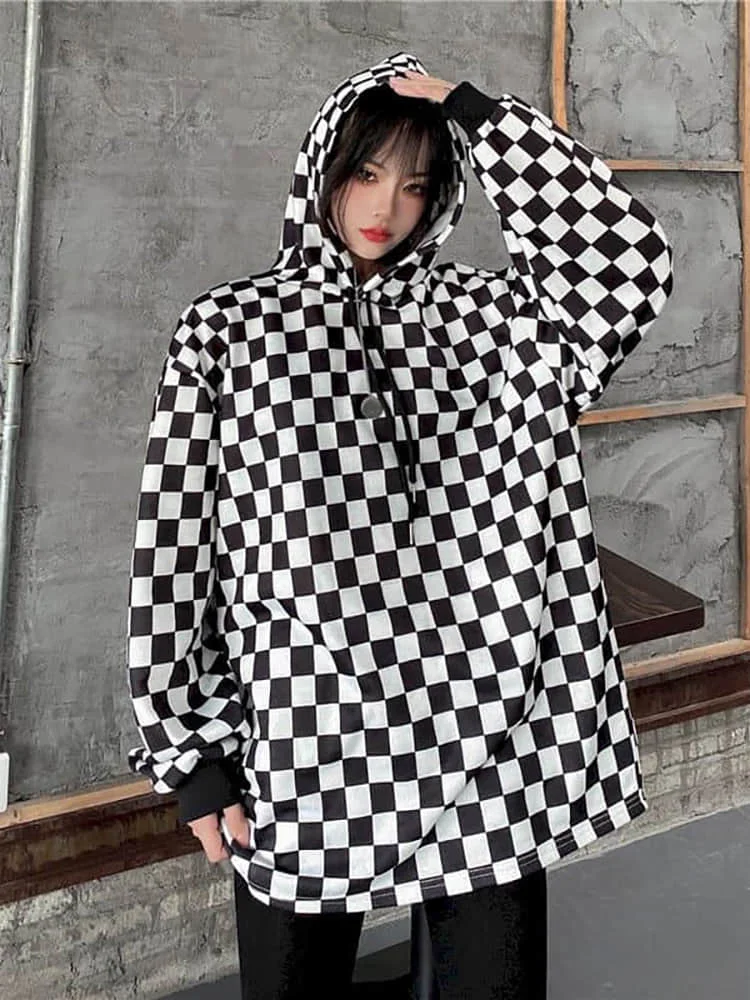 Spring Autumn Harajuku Hoodies Women Jumpers Hooded Sweatshirt Punk Gothic Streetwear Mosaic Pullovers Female Clothing
Spring Autumn Harajuku Hoodies Women Jumpers Hooded Sweatshirt Punk Gothic Streetwear Mosaic Pullovers Female Clothing
