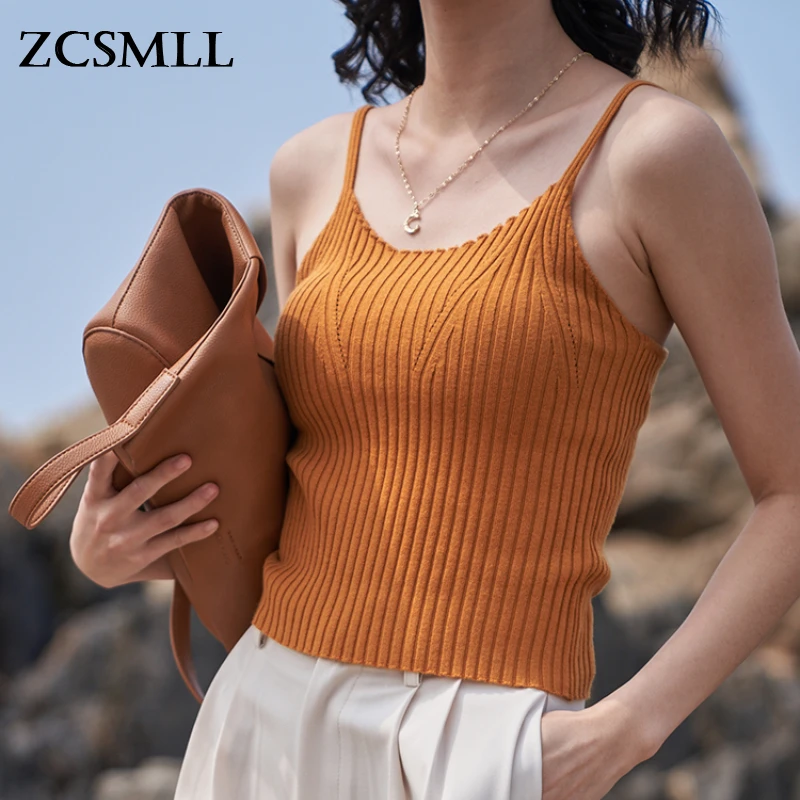 ZCSMLL Solid Color Knitted Camisole Women's Spring Summer New Style Inner Base Spring Outer Wear Women Tops
ZCSMLL Solid Color Knitted Camisole Women's Spring Summer New Style Inner Base Spring Outer Wear Women Tops