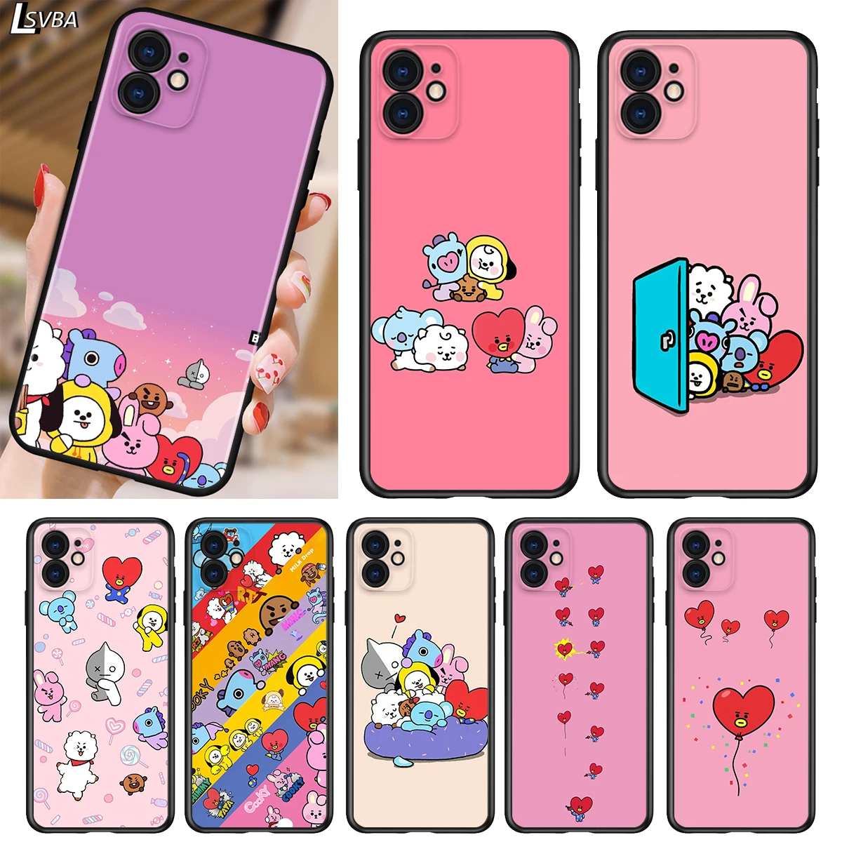 Soft TPU Cover Cute Cartoon B for Apple iPhone 12 11 SE XS XR X 7 8 6 5 S mini Plus Pro MAX 2020 Black Phone Case
Soft TPU Cover Cute Cartoon B for Apple iPhone 12 11 SE XS XR X 7 8 6 5 S mini Plus Pro MAX 2020 Black Phone Case