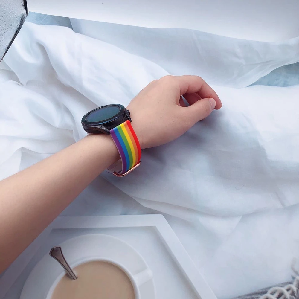 20 мм 22 ticwatch 1 ремешок для Samsung Gear S3 s2 pebble time galaxy watch 46 huawei GT honor magic 2 pro huami amazfit gtr