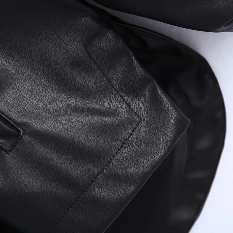 Women Autumn PU Casual Loose Jackets Coats 2020 Long Sleeve Solid Black Single Breasted Female Fashion Street Jacket Outerwear
Women Autumn PU Casual Loose Jackets Coats 2020 Long Sleeve Solid Black Single Breasted Female Fashion Street Jacket Outerwear