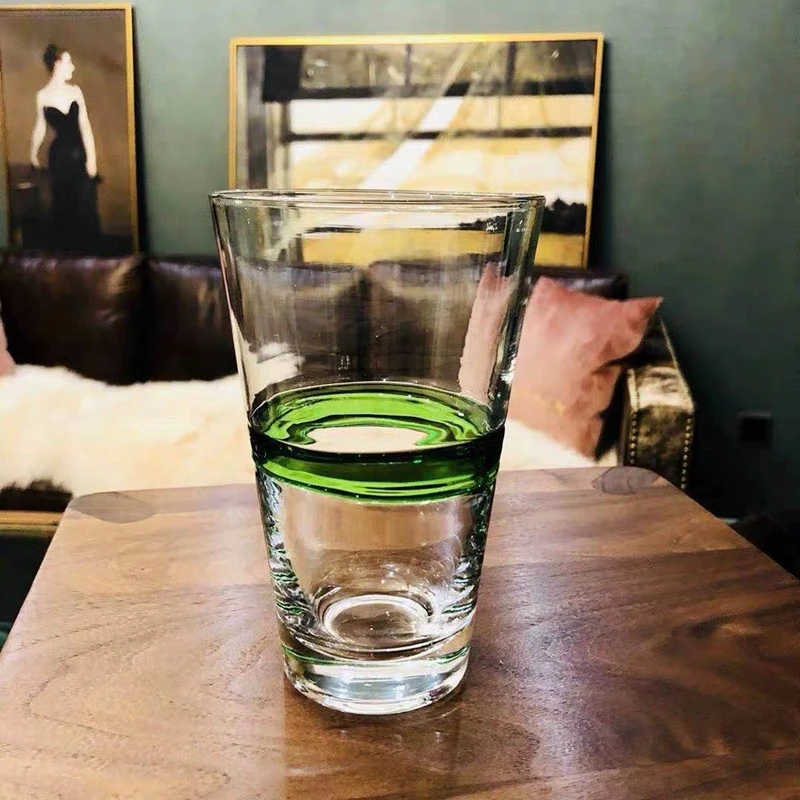 2PCS/LOT Pure Handmade Green Belt Glass Juice Cup Creative Juice Cup 550ml
2PCS/LOT Pure Handmade Green Belt Glass Juice Cup Creative Juice Cup 550ml