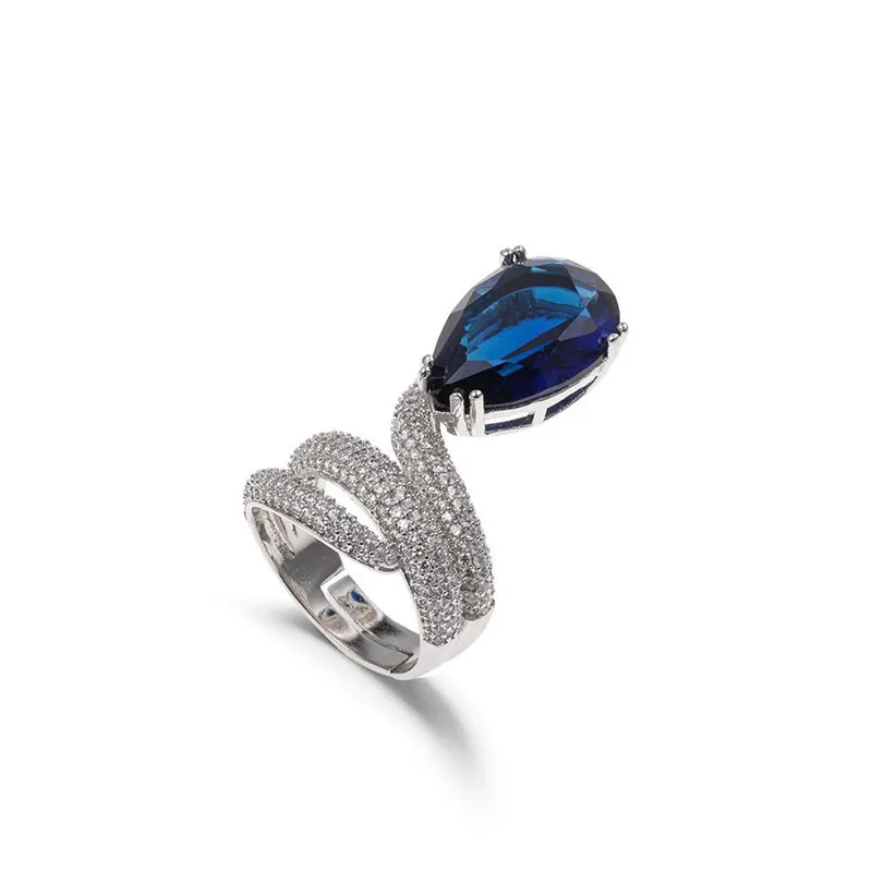 Funmode Classic Blue Waterdrop Cubic Zircon Wedding Adjustable Ring Bridal Jewelry anillos mujer Wholesale FR184
Funmode Classic Blue Waterdrop Cubic Zircon Wedding Adjustable Ring Bridal Jewelry anillos mujer Wholesale FR184