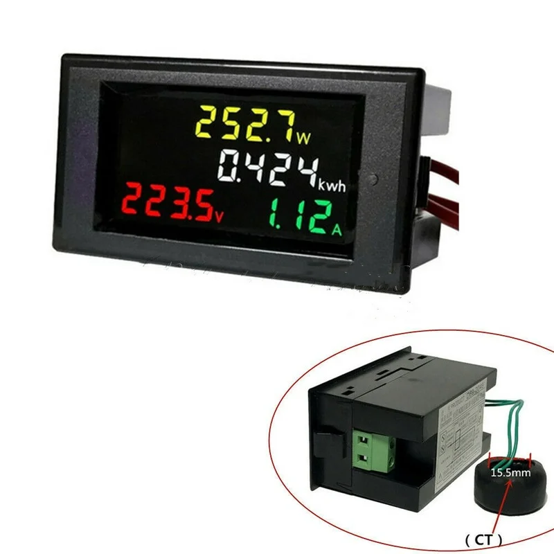 AC Power LCD Digital Voltage Current Power Voltmeter Ammeter KWH Panel Meter Electric Energy Consumption Monitor AC 80-300V 100A
AC Power LCD Digital Voltage Current Power Voltmeter Ammeter KWH Panel Meter Electric Energy Consumption Monitor AC 80-300V 100A