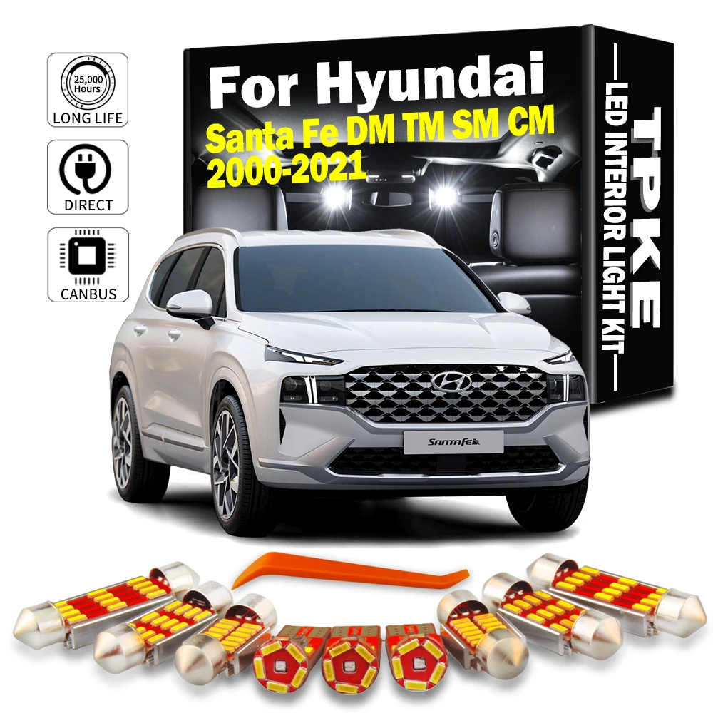 TPKE Canbus LED Interior Dome Map Light Kit For Hyundai Santa Fe DM TM SM CM 2000-2018 2019 2020 2021 Car Led Bulbs No Error
TPKE Canbus LED Interior Dome Map Light Kit For Hyundai Santa Fe DM TM SM CM 2000-2018 2019 2020 2021 Car Led Bulbs No Error