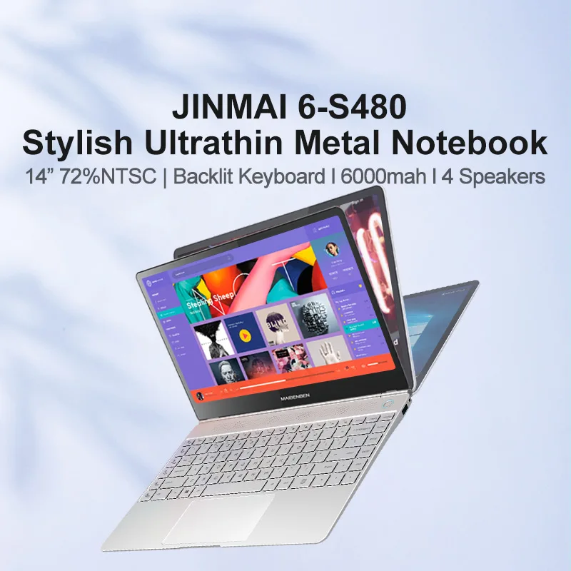 Ноутбук MAIBENBEN JinMai 6 S480 [14 &quotFHD 72% NTSC intel N4100 клавиатура с подсветкой] гарантия 1 год