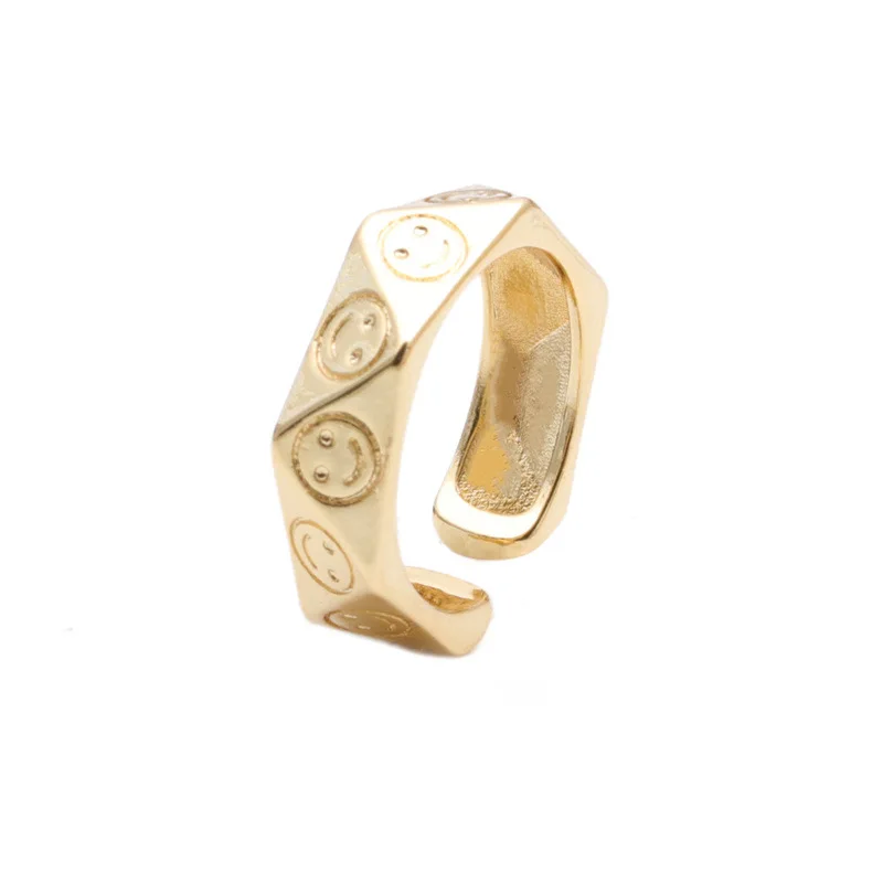 Irregular Copper Material Smiley Face Open Ring Wedding Gold Rings for Women Good Quality Vintage Jewellery Gifts Accessories
Irregular Copper Material Smiley Face Open Ring Wedding Gold Rings for Women Good Quality Vintage Jewellery Gifts Accessories