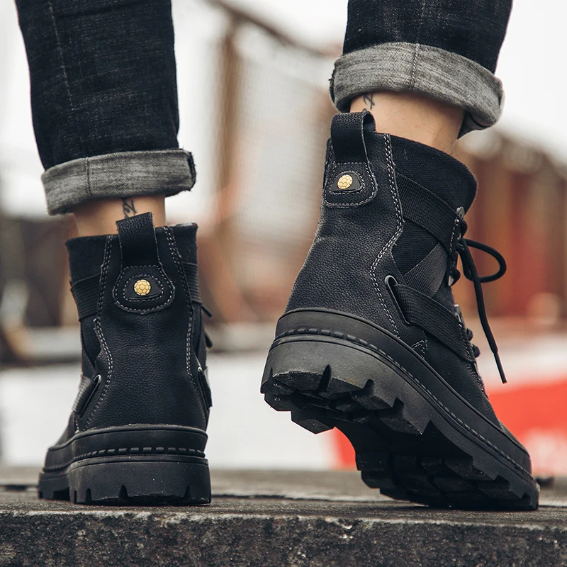 Men Casual Boots Outdoor Footwear Casual Man Shoes Men Black Leather Sneaker Shoe Sneakers Mens Boots Male Men's
Men Casual Boots Outdoor Footwear Casual Man Shoes Men Black Leather Sneaker Shoe Sneakers Mens Boots Male Men's