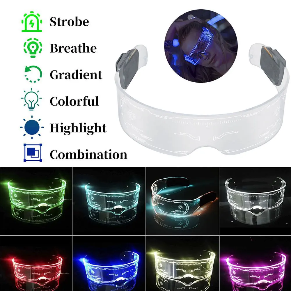 LED Luminous Glass Wire Neon Party Luminous LED Glasses Light Up Glasses Rave Costume Party Decor Festival Supplies DJ SunGlass
LED Luminous Glass Wire Neon Party Luminous LED Glasses Light Up Glasses Rave Costume Party Decor Festival Supplies DJ SunGlass