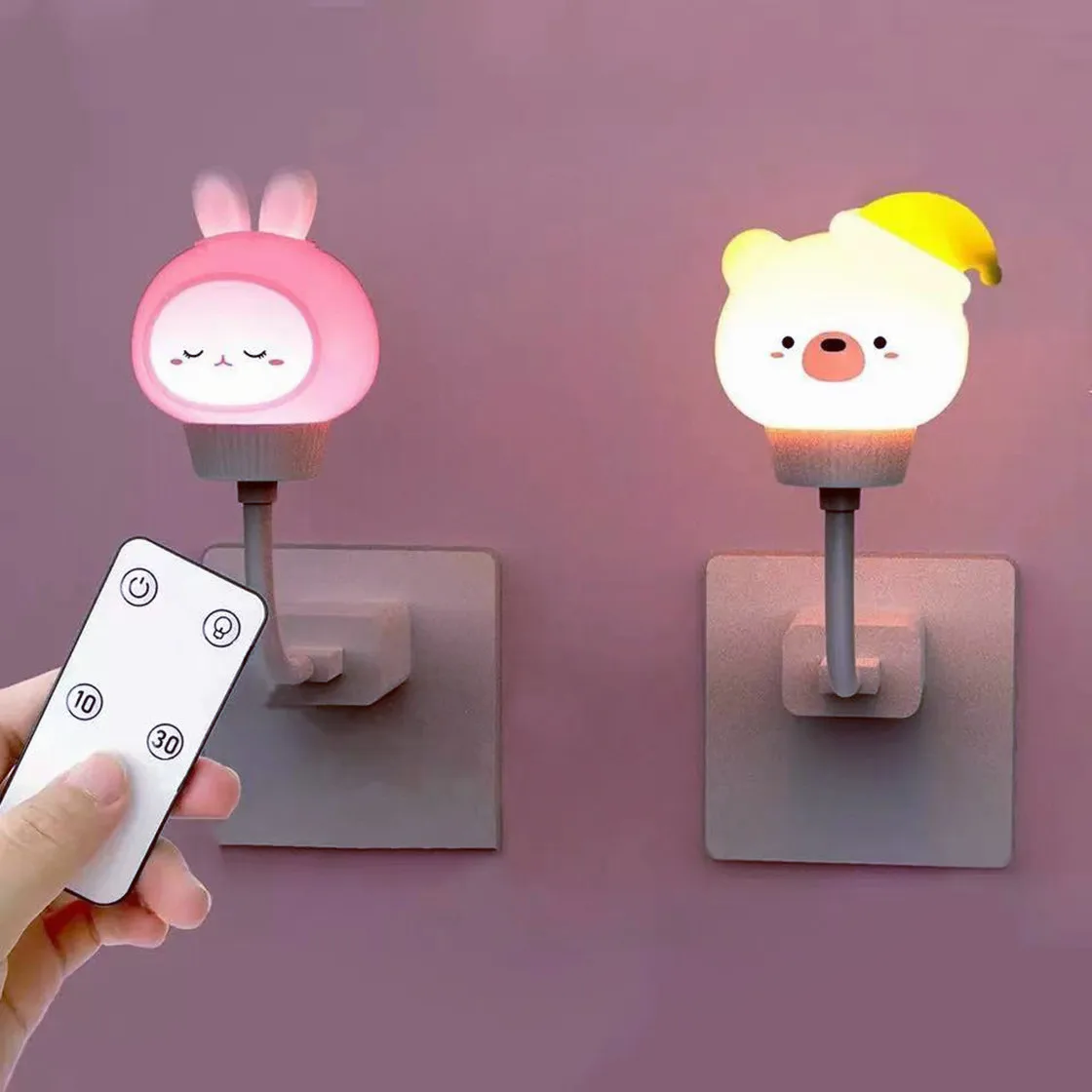 Cute LED Night Light Remote Control USB Reading Lights Bear Rabbit Wall Lamp Children's Gift Cartoon Bedroom Bedside Decor Lamp
Cute LED Night Light Remote Control USB Reading Lights Bear Rabbit Wall Lamp Children's Gift Cartoon Bedroom Bedside Decor Lamp