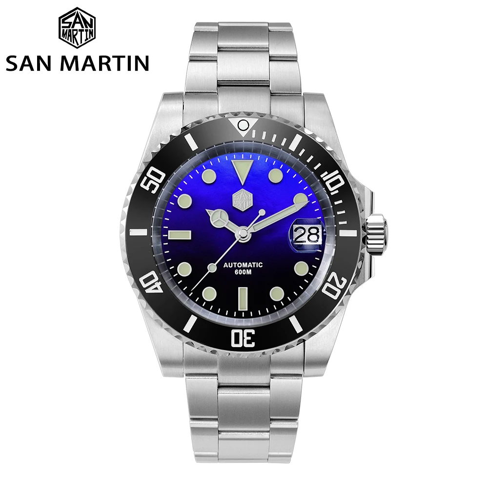 San Martin Diver Water Ghost MOP 60Bar Helium Device Luxury Sapphire Men Automatic Mechanical Watch Ceramic Bezel Lume Date
San Martin Diver Water Ghost MOP 60Bar Helium Device Luxury Sapphire Men Automatic Mechanical Watch Ceramic Bezel Lume Date