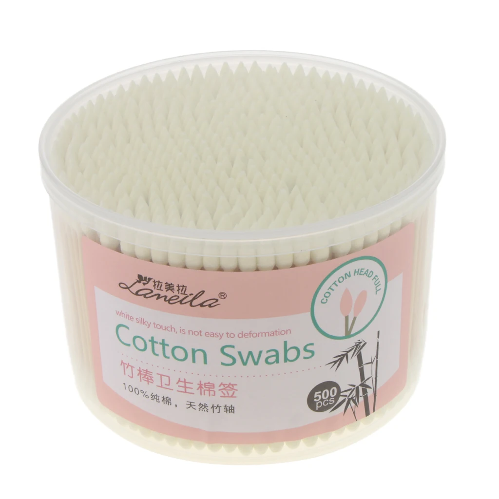 Pack 500pcs Cotton Swabs Makeup Applicator with Wooden Handle Double Pointed Tip Head Cotton Buds Stick Ear Cleaner
Pack 500pcs Cotton Swabs Makeup Applicator with Wooden Handle Double Pointed Tip Head Cotton Buds Stick Ear Cleaner