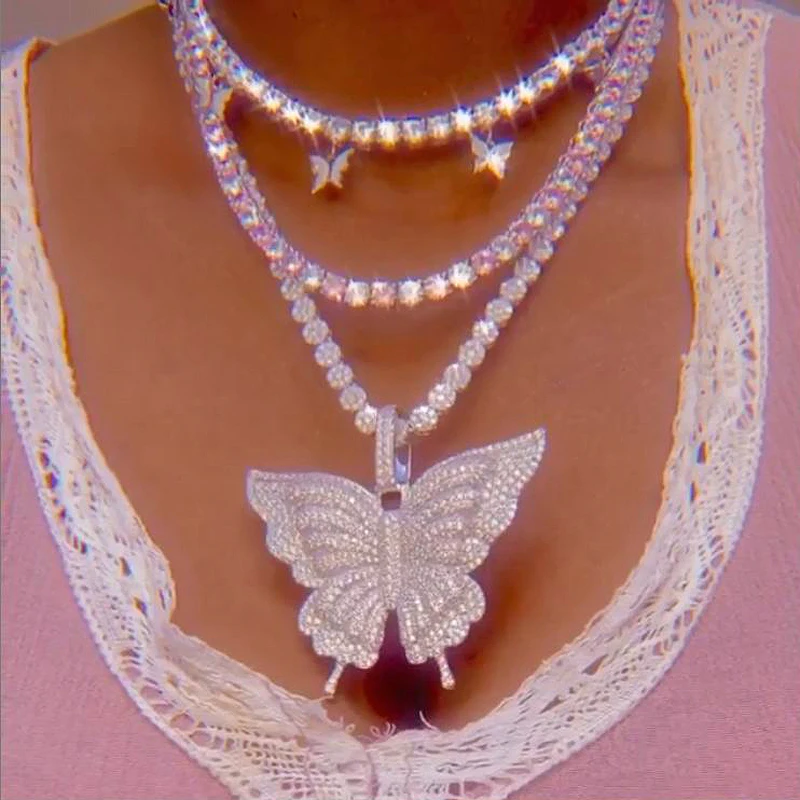 micro pave cz cuban tennis chain iced out big butterfly pendant rose gold pink color hip hop 5a cz women necklace
micro pave cz cuban tennis chain iced out big butterfly pendant rose gold pink color hip hop 5a cz women necklace
