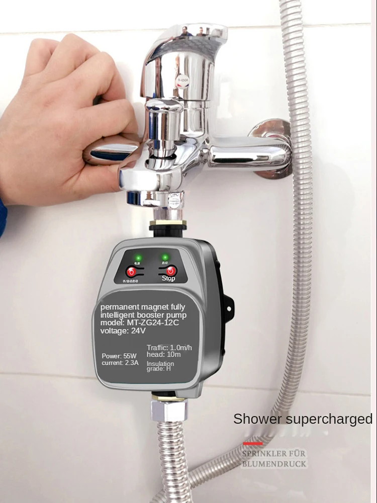 24V Water Heater Booster Pump Household Tap Water Solar Booster Bath Pressure Pump Palm fully automatic 
24V Water Heater Booster Pump Household Tap Water Solar Booster Bath Pressure Pump Palm fully automatic