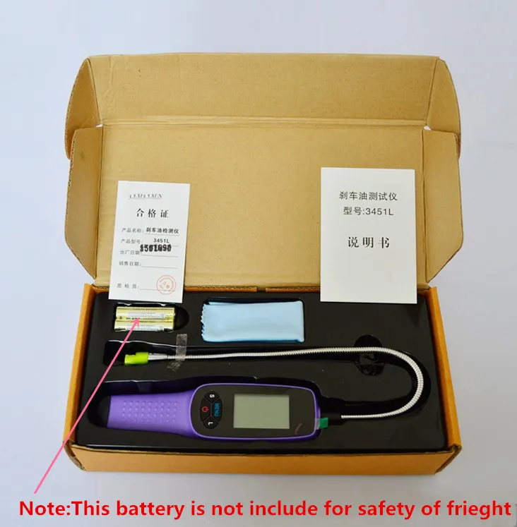 Car circuit tester Brake Fluid Tester 3451L brake fluid detector diagnostic repair tool detector Brake oil tester
Car circuit tester Brake Fluid Tester 3451L brake fluid detector diagnostic repair tool detector Brake oil tester