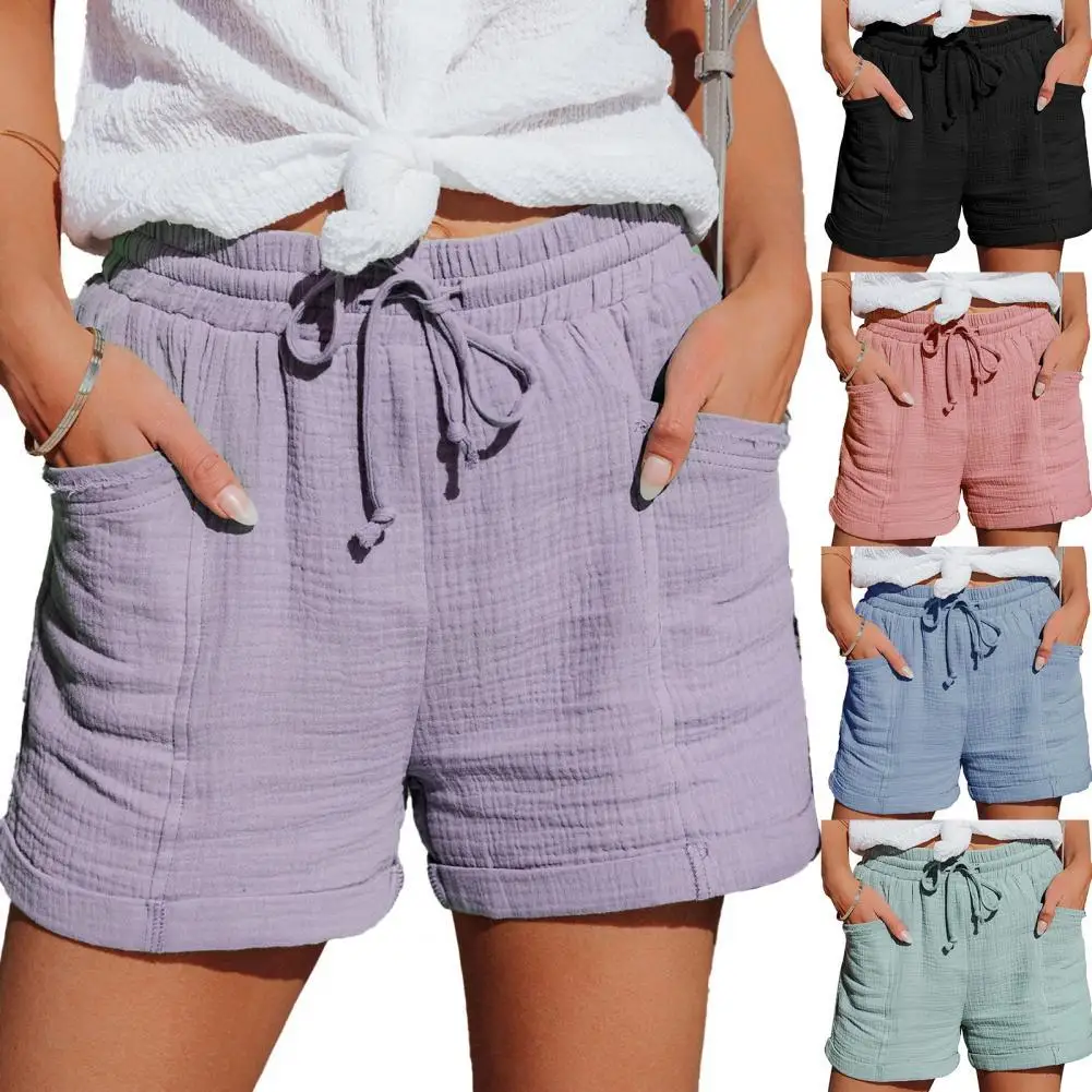 Summer women's high waist shorts casual pockets solid color elastic waist loose women's shorts shopping sports ladies shorts
Summer women's high waist shorts casual pockets solid color elastic waist loose women's shorts shopping sports ladies shorts