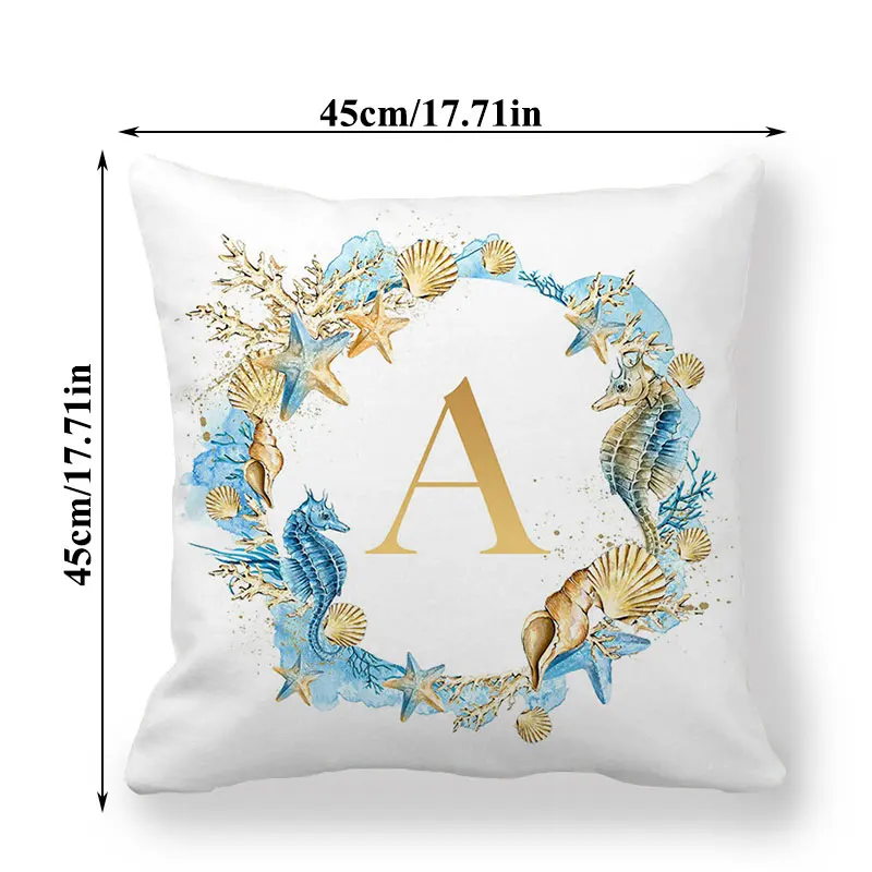 English Alphabet Ocean Flowers Decorative Pillows Case Sea Letter Cushion Cover Living Room Decoration for Sofa Car Couch Chair 
English Alphabet Ocean Flowers Decorative Pillows Case Sea Letter Cushion Cover Living Room Decoration for Sofa Car Couch Chair