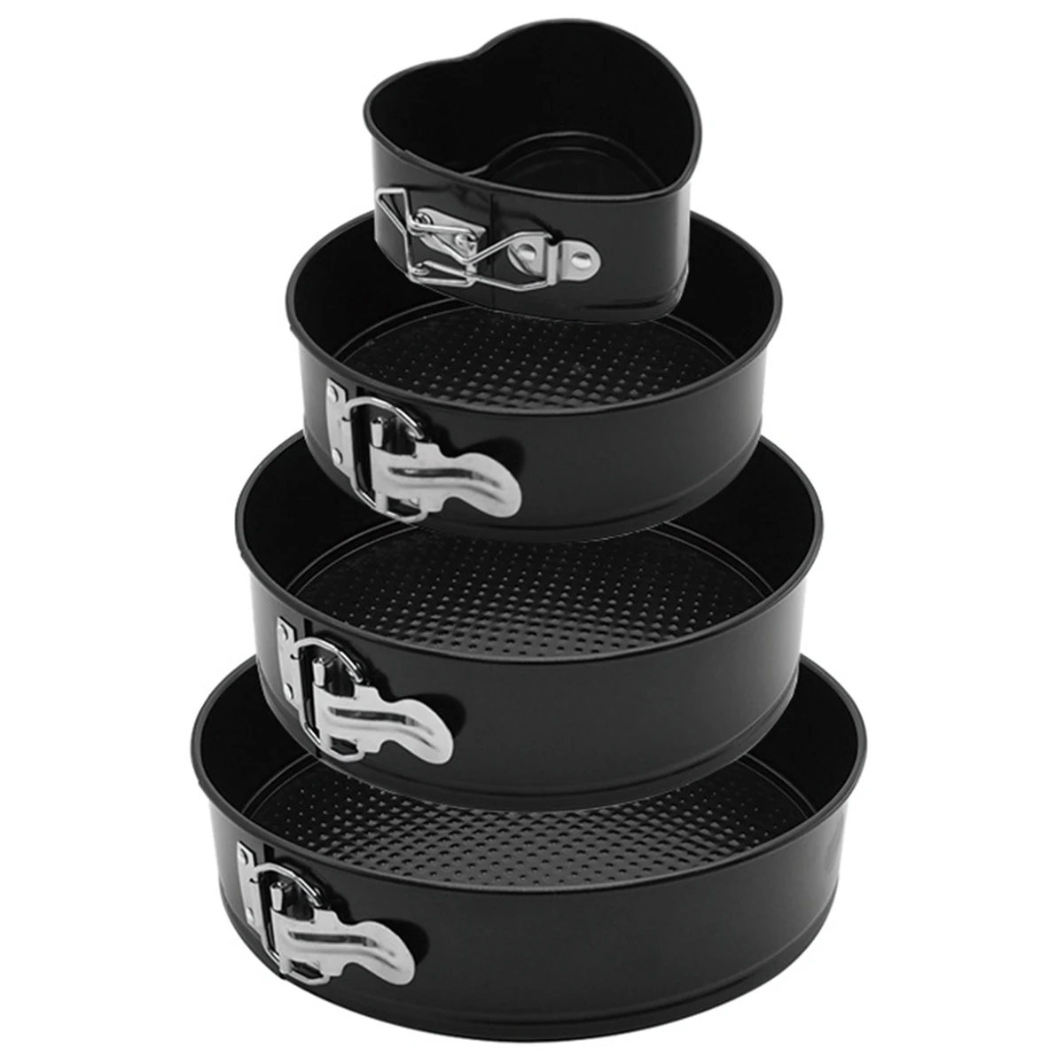 Springform Pan Set 4pcs 4" 7" 9" 10" Non-Stick Bakeware Cake Baking Pan with Removable Bottom
Springform Pan Set 4pcs 4" 7" 9" 10" Non-Stick Bakeware Cake Baking Pan with Removable Bottom