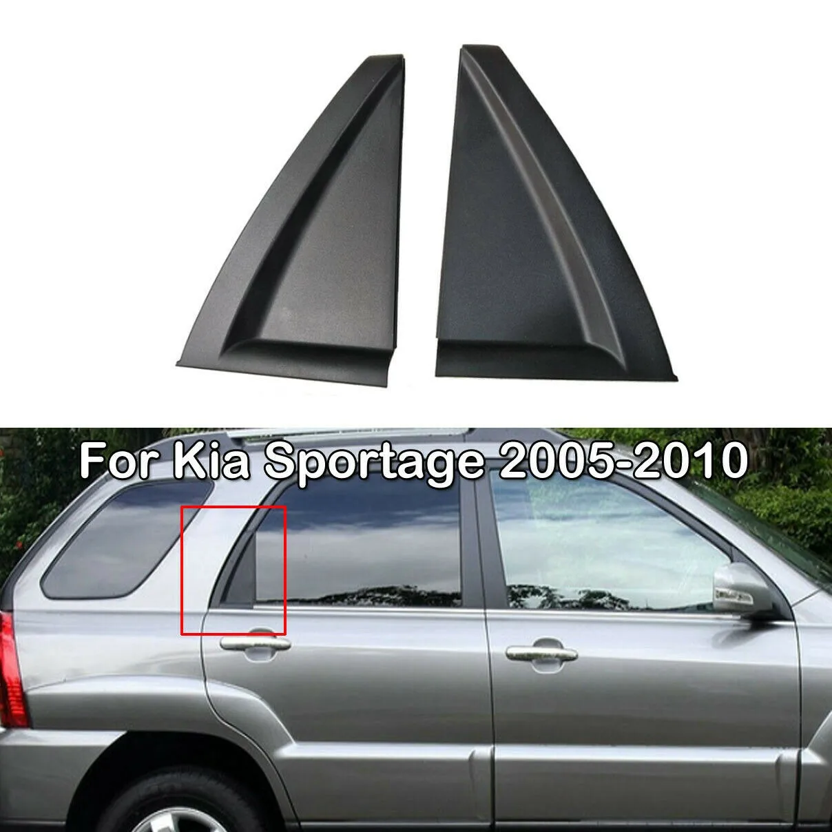 Pair Rear Left Right Door Outside Delta Molding For Kia Sportage 2005-2010 Triangle Protective Trim For Automobile Glass Window
Pair Rear Left Right Door Outside Delta Molding For Kia Sportage 2005-2010 Triangle Protective Trim For Automobile Glass Window