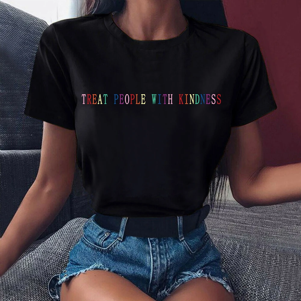 Women Hip Hop T Shirt Vintage Punk Letter Casual Treat People With Kindness T-Shirts Harajuku Ladies White Tee Top
Women Hip Hop T Shirt Vintage Punk Letter Casual Treat People With Kindness T-Shirts Harajuku Ladies White Tee Top