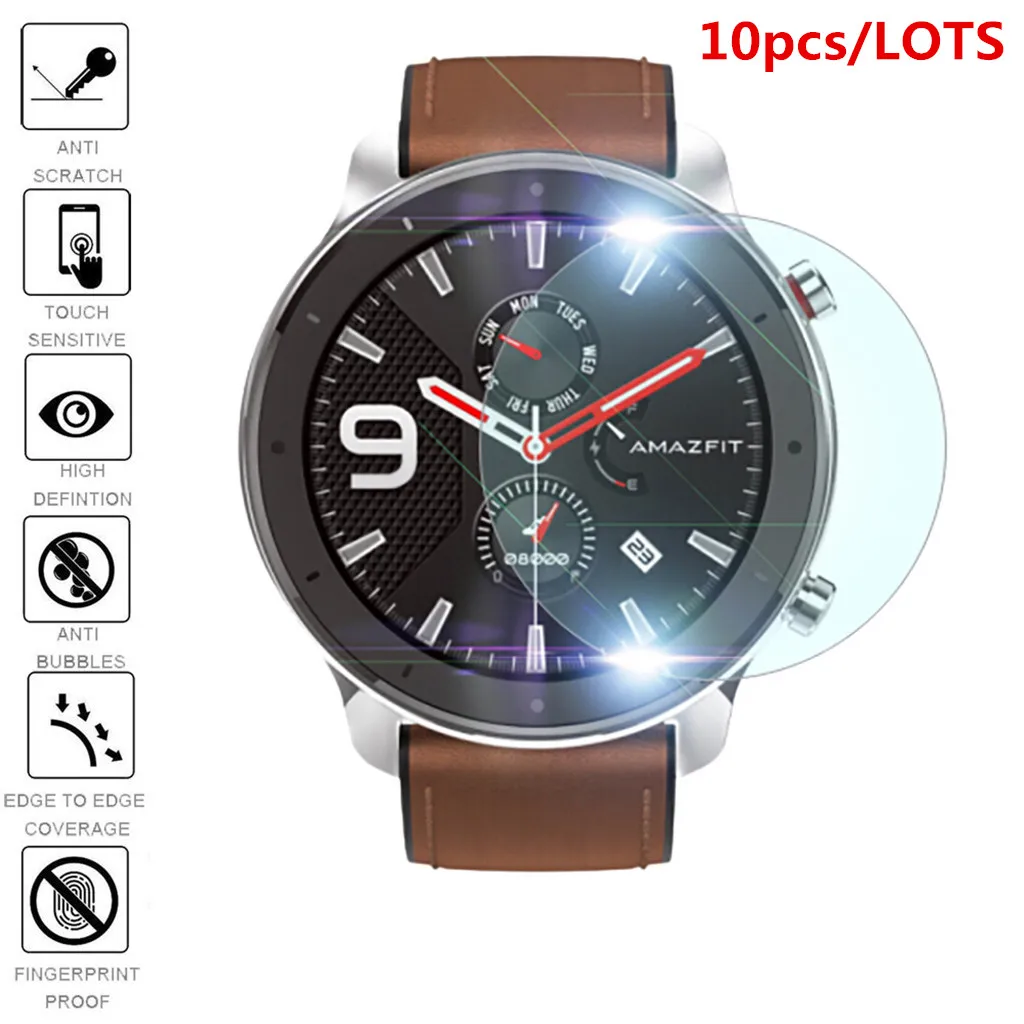10/5 шт. для Xiaomi Huami Amazfit GTR 47 мм 42 закаленное стекло 9H 2.5D Премиум Защитная пленка