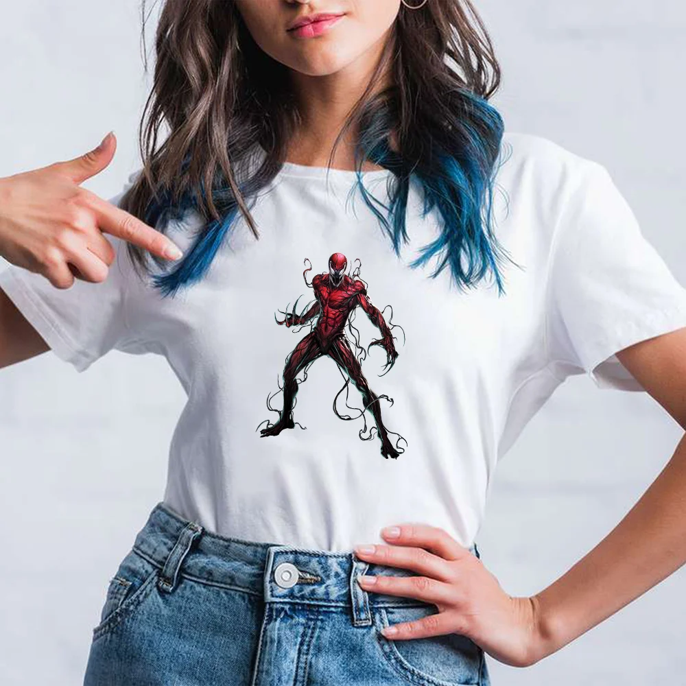 Marvel Tshirt Spiderman Print Kawaii Cartoon Women Clothes Casual Tee Top Dropship Female | Женская одежда