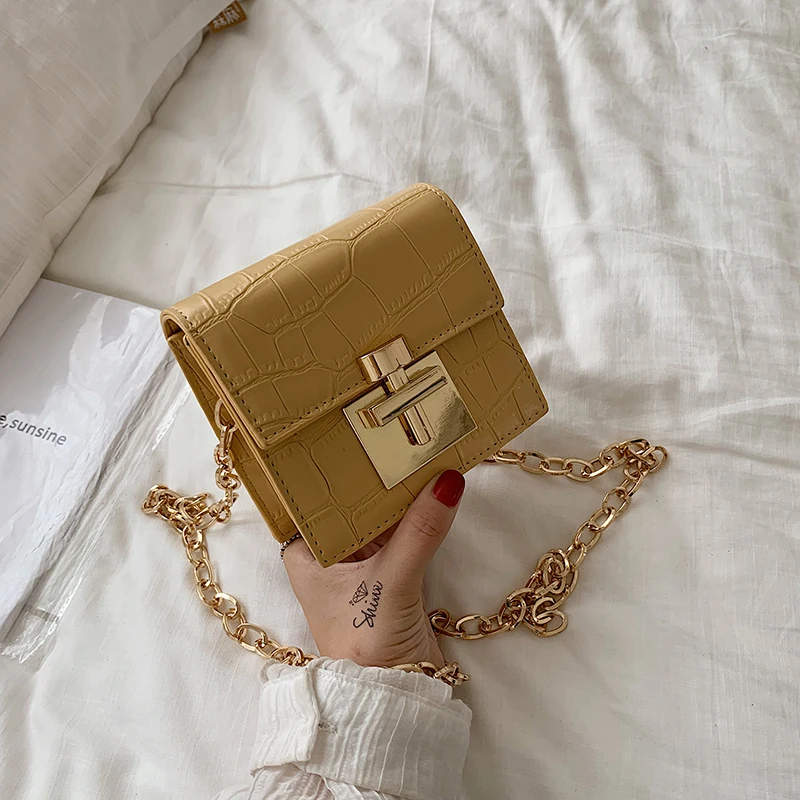 Stone Pattern Mini Square Crossbody Bag 2021 New Quality PU Leather Women's Designer Handbag Lock Chain Shoulder Messenger Bag
Stone Pattern Mini Square Crossbody Bag 2021 New Quality PU Leather Women's Designer Handbag Lock Chain Shoulder Messenger Bag