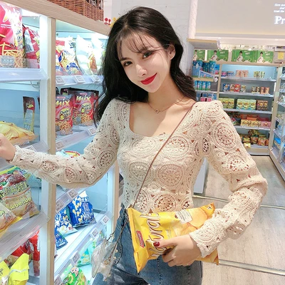 2020 Korean Puff Sleeve T Shirt Women Fashion Crop Top Woman Sexy Clothes Mesh Tops Hollow Out Creamy-white Tee Shirt Femme
2020 Korean Puff Sleeve T Shirt Women Fashion Crop Top Woman Sexy Clothes Mesh Tops Hollow Out Creamy-white Tee Shirt Femme