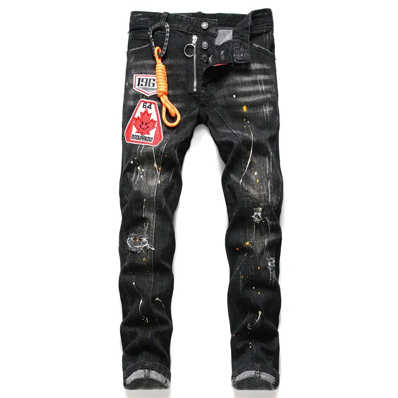 Men's Fashion Brand Italy Chain Jeans Pants Top Quality Men Slim Jeans Denim Trousers Black Pencil Pants Jeans For Men
Men's Fashion Brand Italy Chain Jeans Pants Top Quality Men Slim Jeans Denim Trousers Black Pencil Pants Jeans For Men