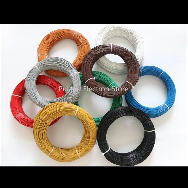 26AWG UL1332 PTFE Wire 1 meter FEP Plastic Insulated High Temperature Electron Cable Lamp DIY Tinned Copper Line Colorful
26AWG UL1332 PTFE Wire 1 meter FEP Plastic Insulated High Temperature Electron Cable Lamp DIY Tinned Copper Line Colorful